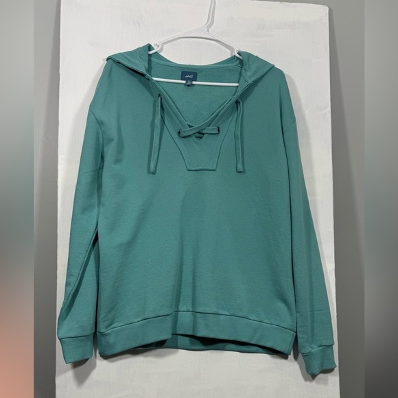 Jag Jeans Tops - Jag Jeans Women's V-Neck Teal Hoodie Pullover